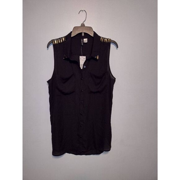 NWT Divided by H&M Black Size 12 Sleeveless Blouse - Picture 1 of 3